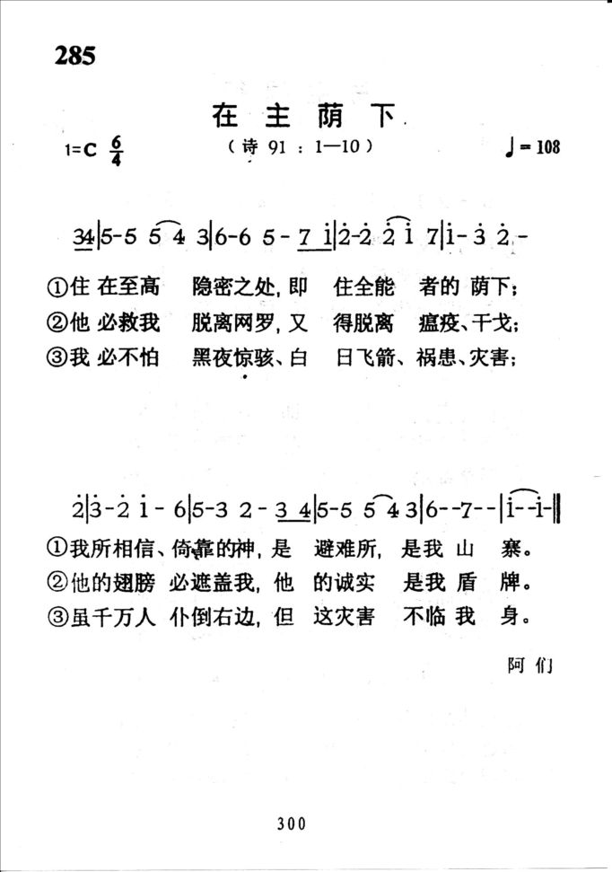 285在主荫下